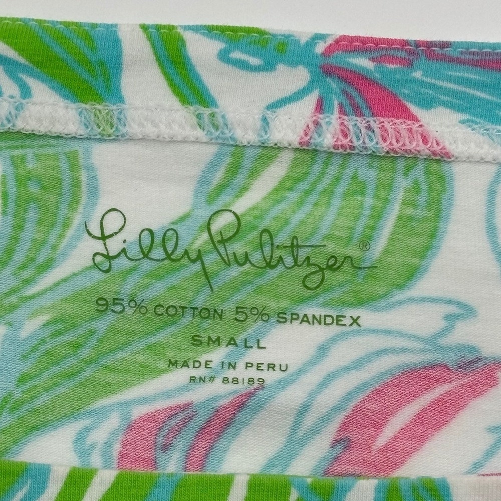 Lilly Pulitzer Top Women's Small Floral Print 3/4 Sleeve Colorful - Picture 3 of 7